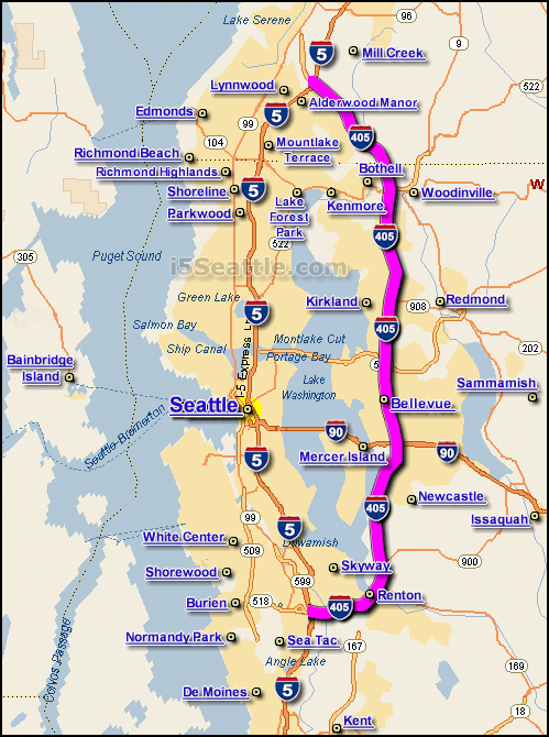 405 Seattle Freeway Map