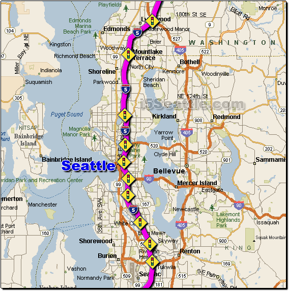 i5 Seattle Traffic Maps and Road Conditions