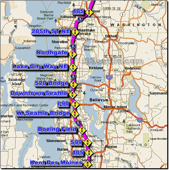 Interactive I-5 Seattle Traffic Map